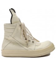 Rick Owens Geobasket x Chrome Hearts High молочно-белые