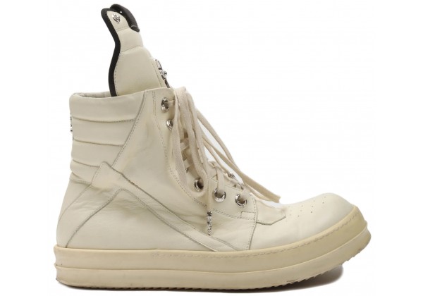 Rick Owens Geobasket x Chrome Hearts High White