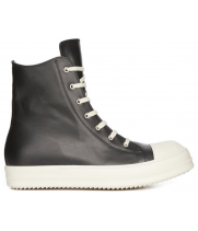 Rick Owens Ramones High Leather Black Cream