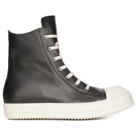 Rick Owens Ramones High Leather Black Cream
