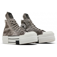 Rick Owens x Converse DRKSHDW DBL DRKSTAR Chuck 70 High Washed Concrete Brown