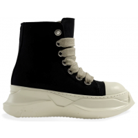 Rick Owens DRKSHDW Canvas Abstract High Top Milk Black