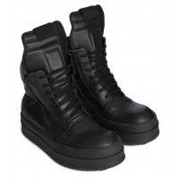 Rick Owens Mega Bumper Geobasket Sneaker Total Black