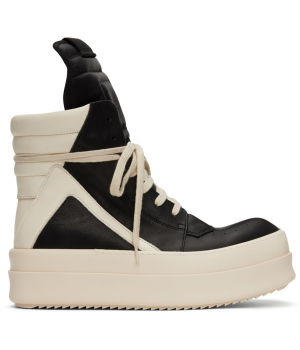 Rick Owens Mega Bumper Geobasket Sneaker Black Milk