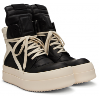 Rick Owens Mega Bumper Geobasket Sneaker Black Milk