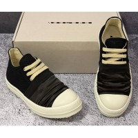 Rick Owens DRKSHDW Hustler Low Denim Black White